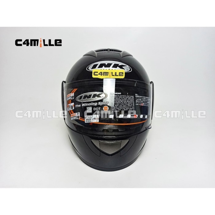 Helm Ink Cl Max Solid Black Metalic Full Face