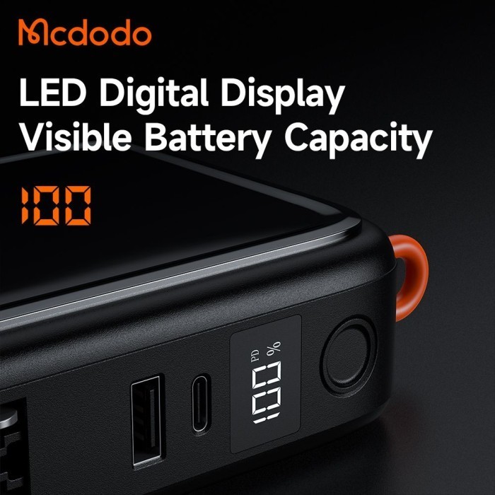 Mcdodo MC-116 Power Bank 10000mAh dengan Kabel USB-C dan Lightning