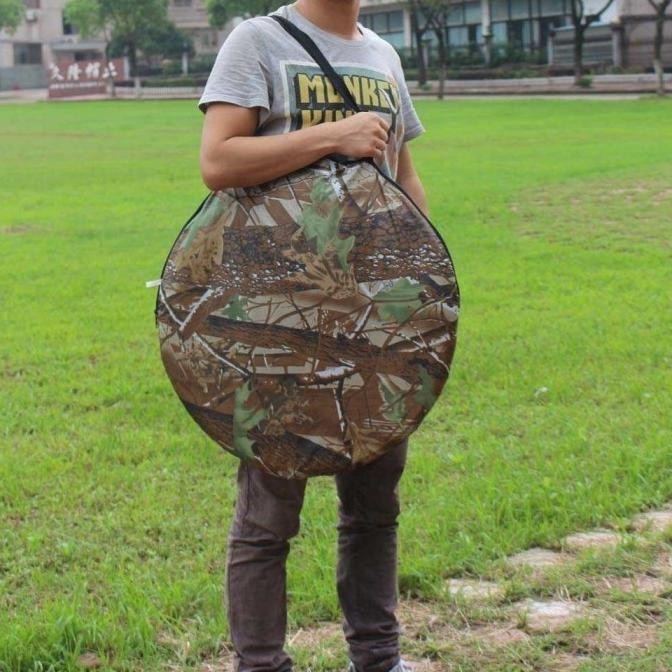 Tenda Toilet Portable Automatic Open untuk Camping - Biru -