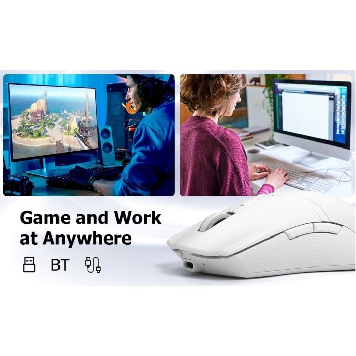 Delux M800 Pro Wireless Gaming Mouse With Paw 3370 Sensor Termurah Terlaris Promo
