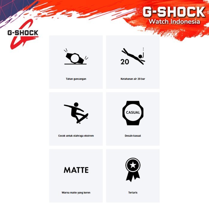 G-Shock Gshock Dw-6900-1Vdr Dw-6900-1V Dw-6900 Dw6900 Dw 6900 Termurah Terlaris Promo