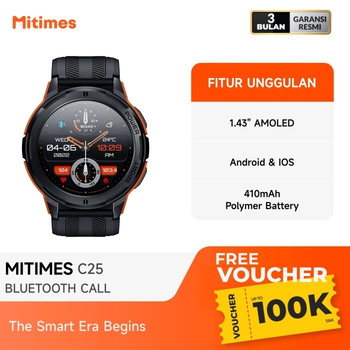 Mitimes C25 Smart Watch 1.43 Inch Amoled Sport Watch