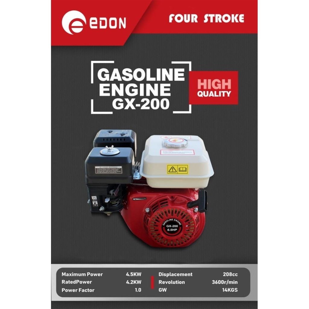 Edon Gx 200 Mesin Penggerak Bensin Serba Guna 6.5 Hp Engine Honda Termurah Terlaris Promo