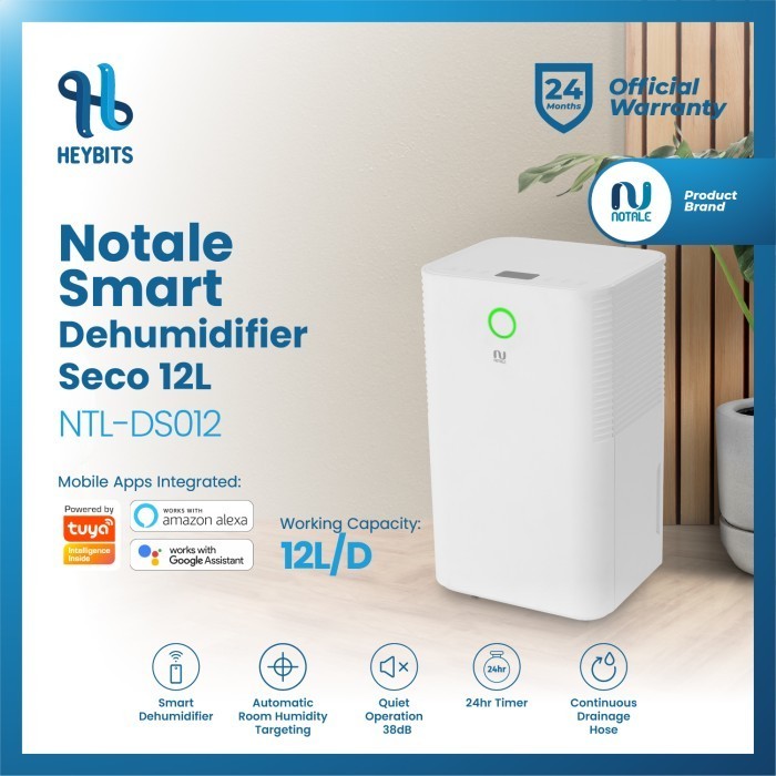 Notale Seco Smart Dehumidifier Serap Kelembapan With Wifi 12L/Hari