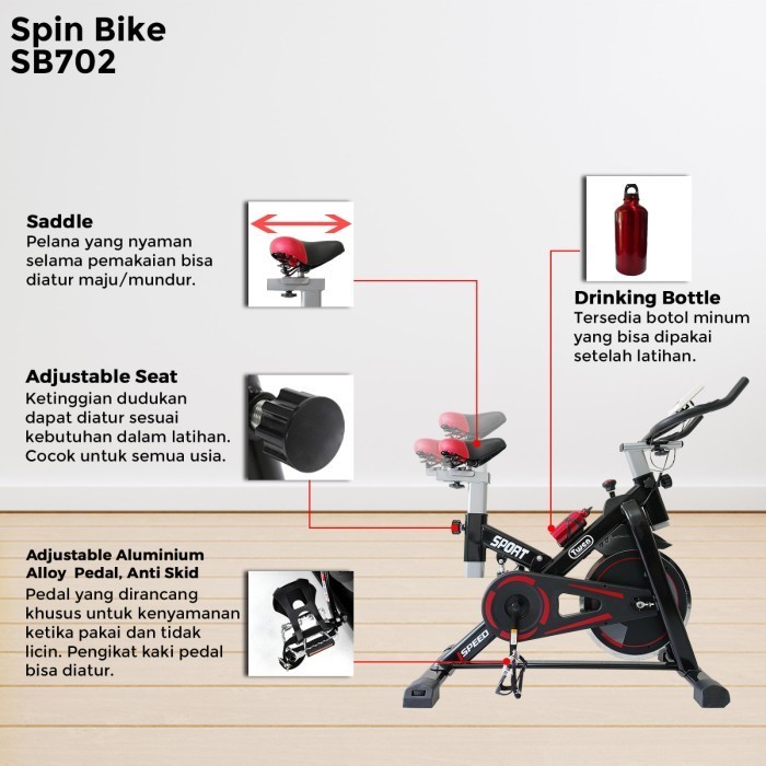 Twen Sb702 Spinning Bike Spin Bike Sepeda Statis Sepeda Kardio