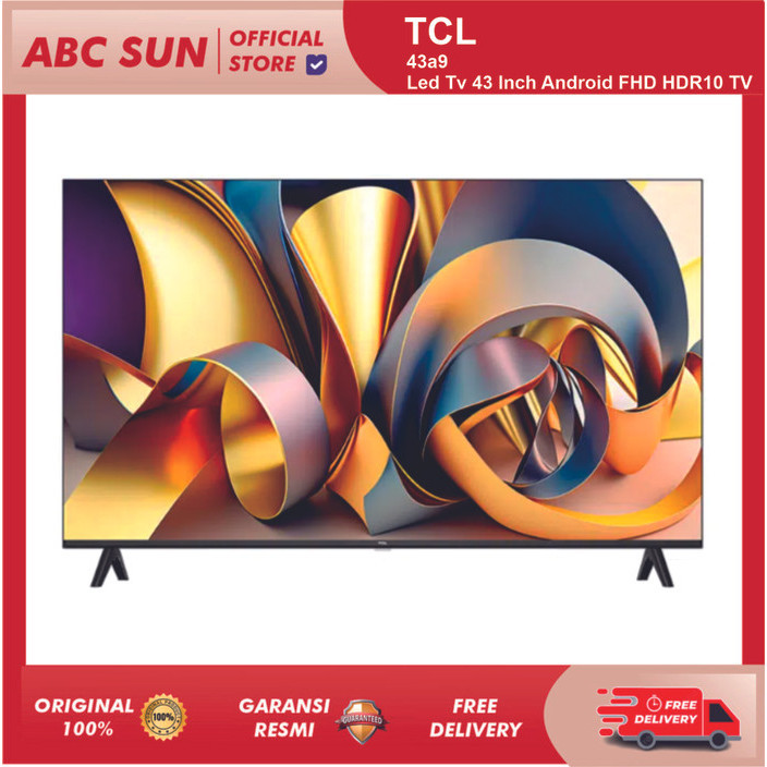 Tv Led 43 Inch Android Fhd Tcl 43A9 New 2023
