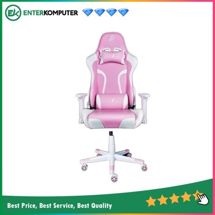 1Stplayer Gaming Chair Fd-Gc1 - Pink White - All Steel Skeleton Termurah Terlaris Promo