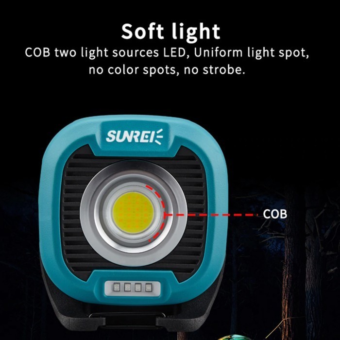 Lampu Kerja Proyek Emergency Sunrei C1500 1500 Lumens Dual Tone Light