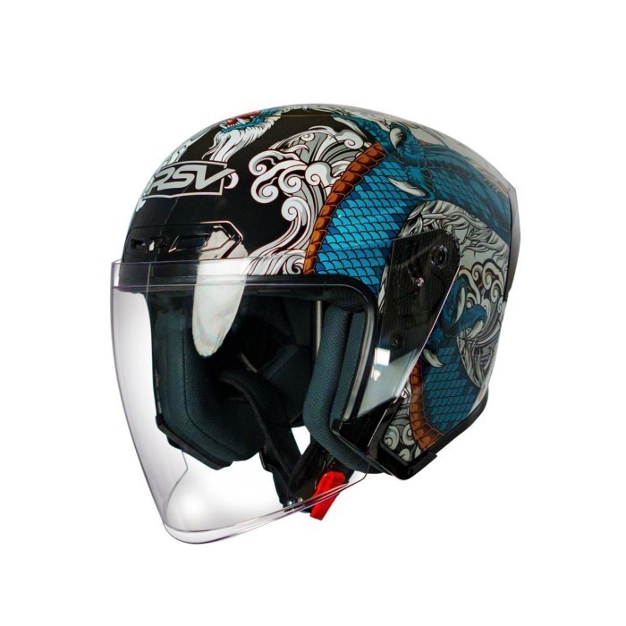 Rsv New Windtail Ryujin White Helm Half Face Original Rsv