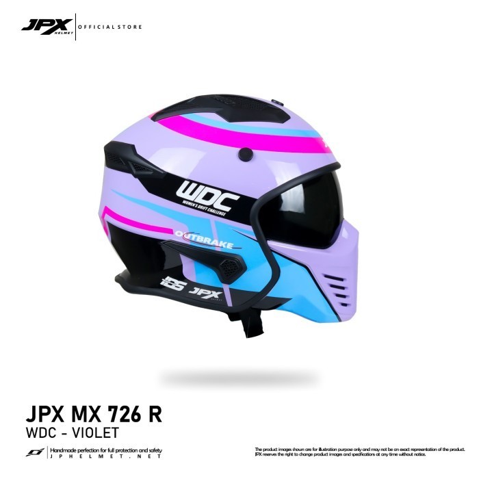 Helm Jpx Full Face Mx-726R - Wdc