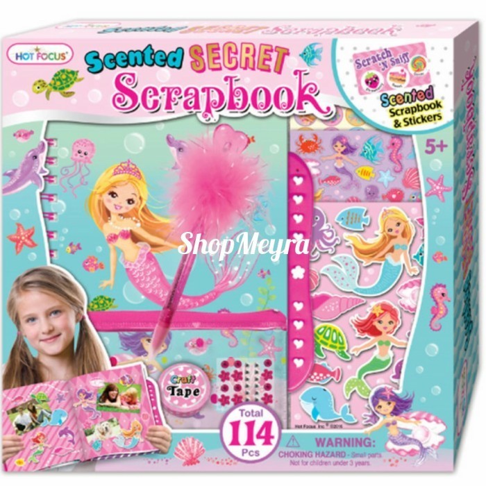 

Hot Focus Scented Secret Scrapbook Journal Diary Mermaid
