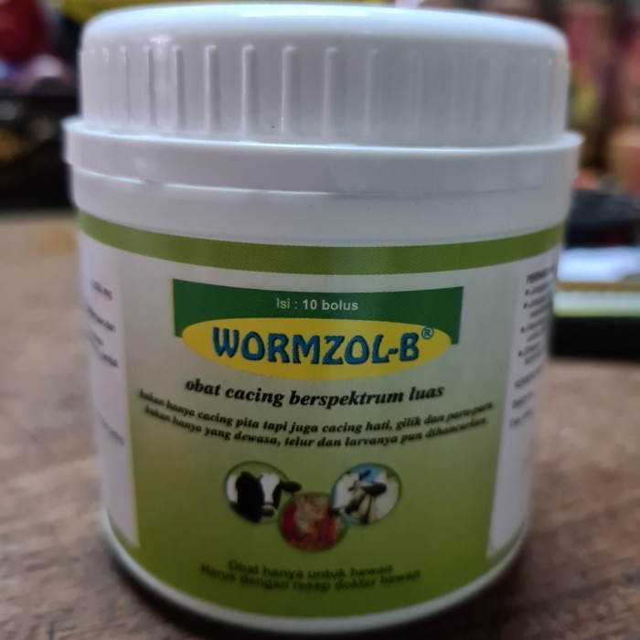 

Wormzol B 10 Bolus Asli Obat Cacing Pita Cacing Hati Paru Ayam Hewan