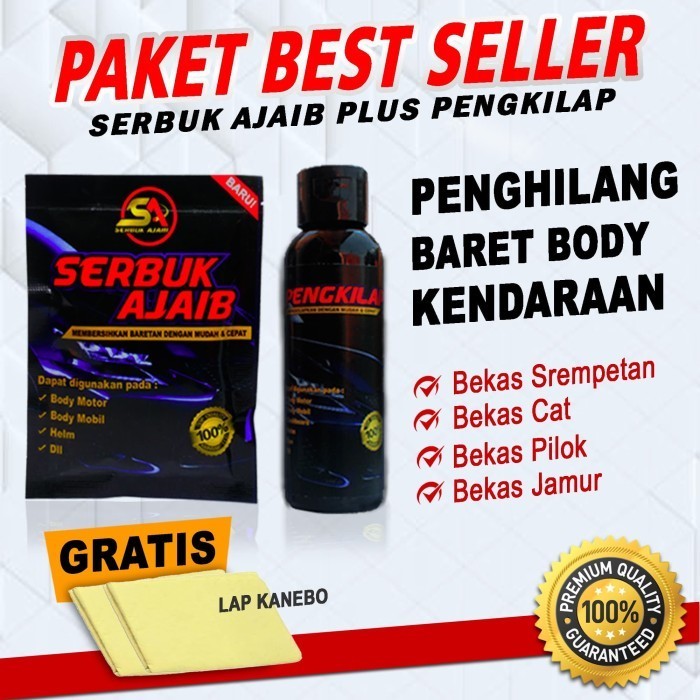 PAKET SERBUK AJAIB PLUS PENGKILAP / POLES MAGIC POWDER POLISHER