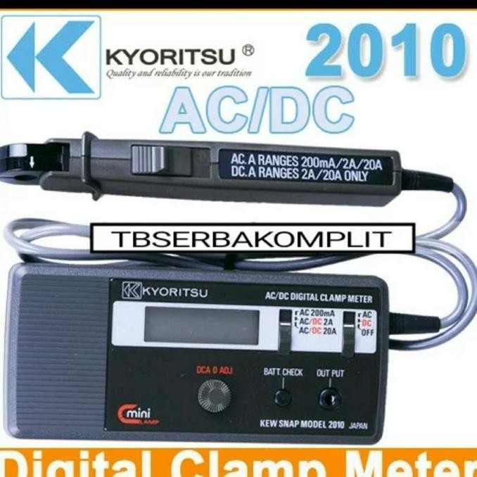 Kyoritsu 2010 Tang Ampere Ac Dc Digital Clamp Meter 200Ma 20A Digital