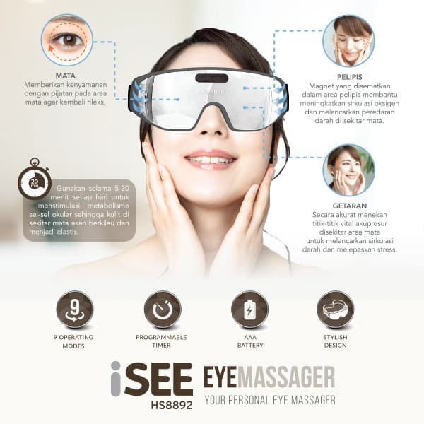 Advance - Isee (Hs8892) Eye Massager - Alat Pijat Elektrik Terapi Mata Termurah Terlaris Promo