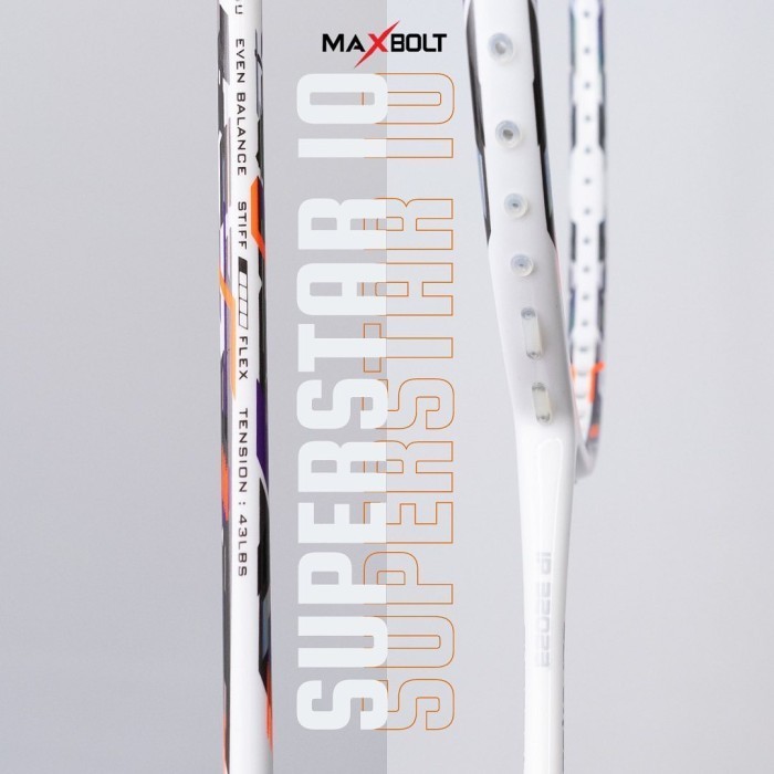 Raket Badminton Original Maxbolt Superstar Super Star 10 White