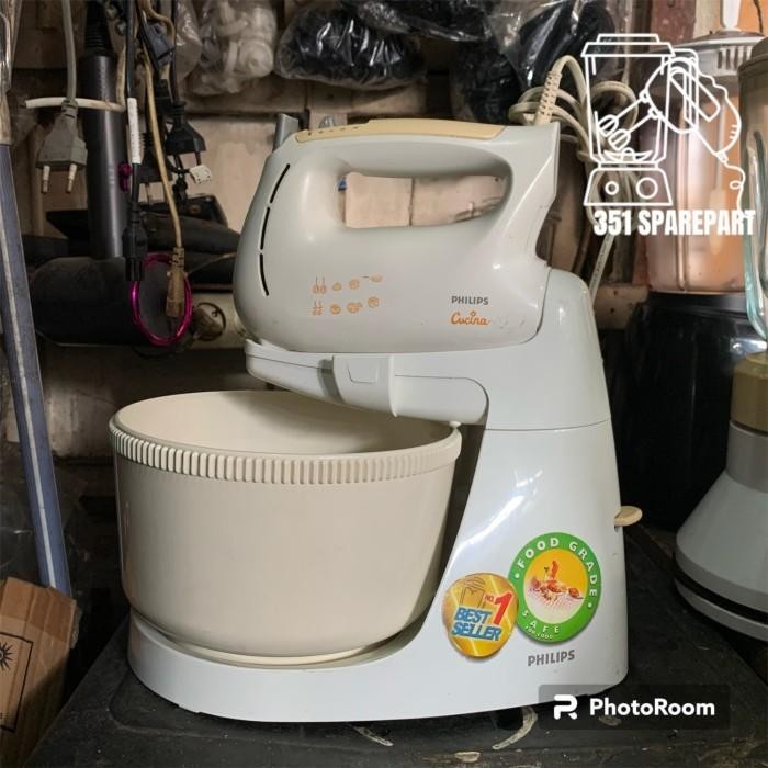 Mixer Berdiri Philips HR1538 Cucina Stand Mixer - Pengocok Adonan dan Kue