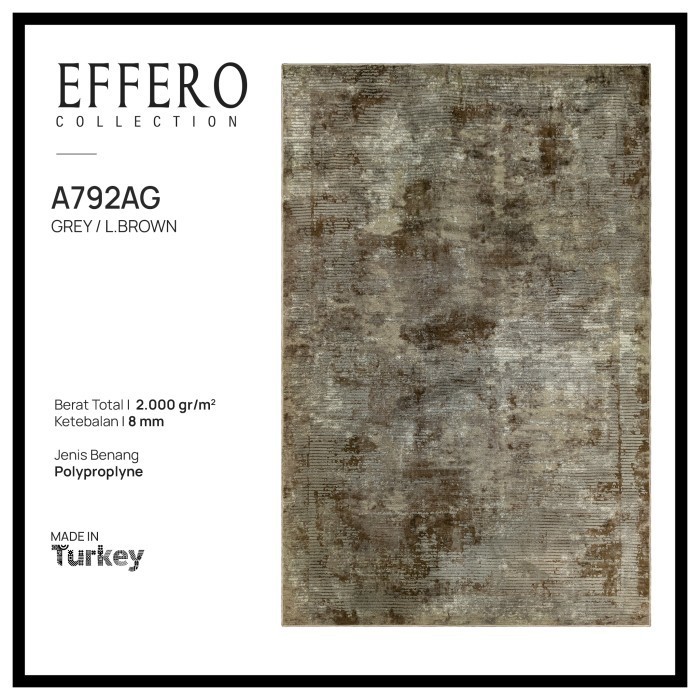 Karpet Abstrak Minimalis Modern Effero Impor Turki - 300X200