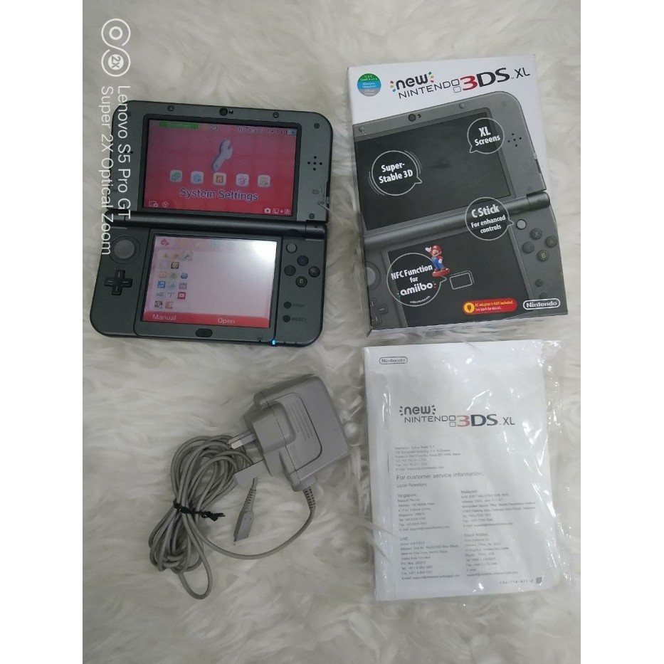 Nintendo New 3Ds Xl New 3Dsxl Black Ori Usa 1800 Game Emu Cheat Termurah Terlaris Promo