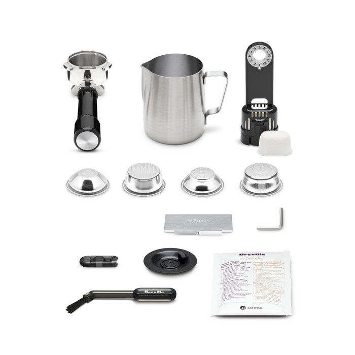 Breville BES876 Barista Express Impress - Mesin Kopi Espresso Stainless Steel, Sea Salt, Black Truffle