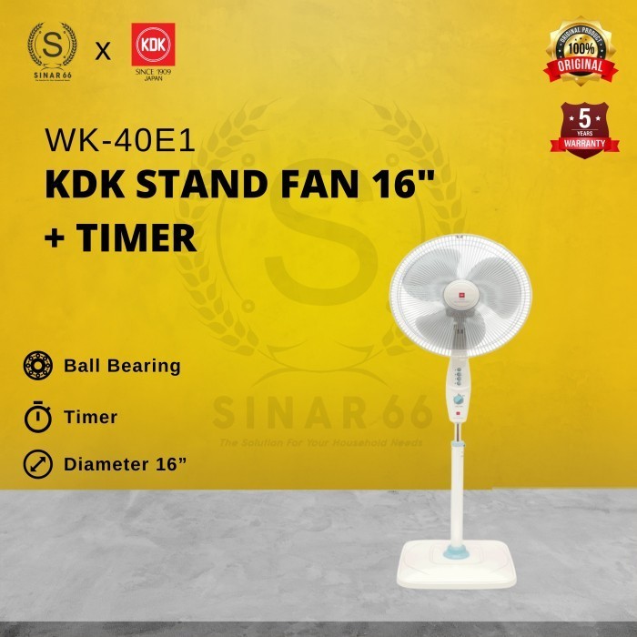 Kdk Stand Fan Timer Kipas Angin Berdiri 16" Wk40E1 Wk-40E1