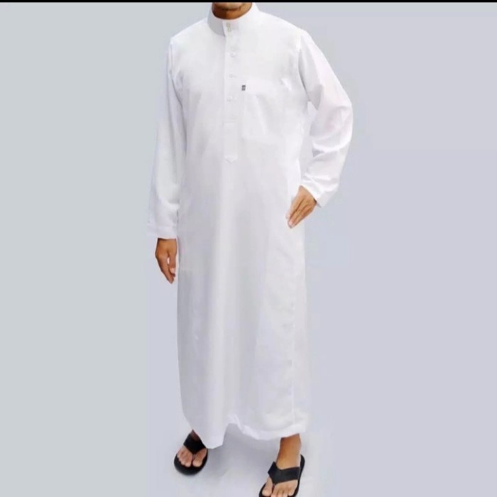 Jubah Pria Dewasa Baju Gamis Pria - Gamis Pria / Jubah - Putih, M - Best SELLER - Putih, S Terlaris