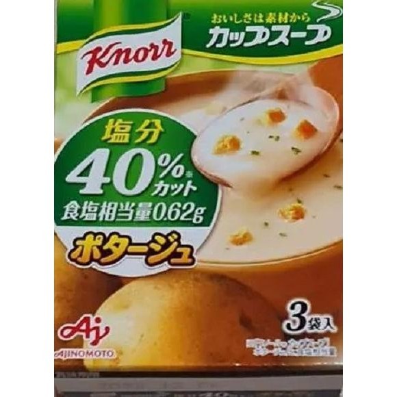 

Bumbu Knorr Cup Instant Soup Potage Japan 40% Less Salt 3 Bags GT