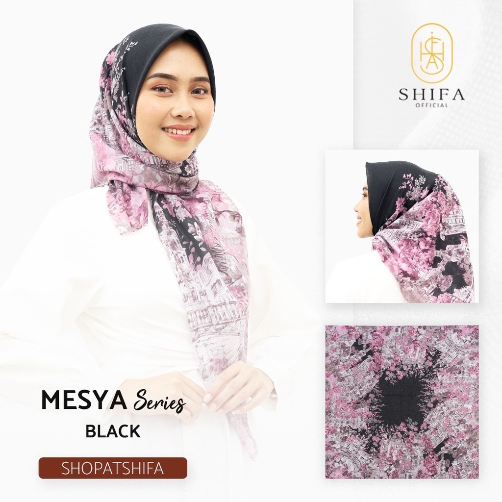 SHIFA HIJAB - MESYA | JILBAB KERUDUNG SEGI EMPAT MOTIF VOAL LASER CUT