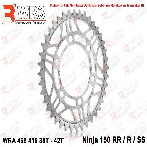 Gear Racing Belakang Wr3 Wra 468-415 Ninja 150 Rr / R / Ss 38T-42T