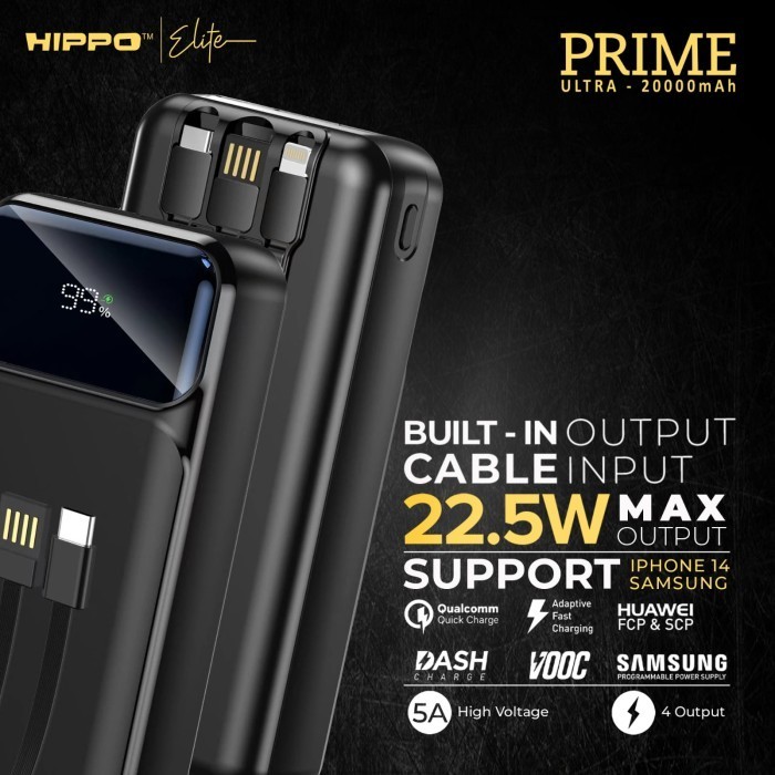 Hippo Elite Powerbank Prime Ultra Pd 22,5W 10000Mah - 20000Mah Qc4+