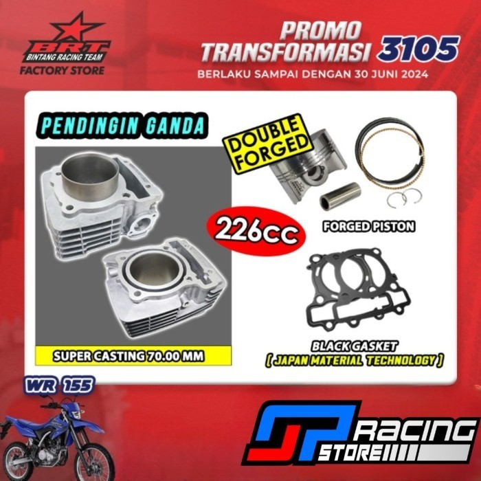 Paket Bore Up Wr 155 - Block Casting - Piston 70 - Brt Promo 3105