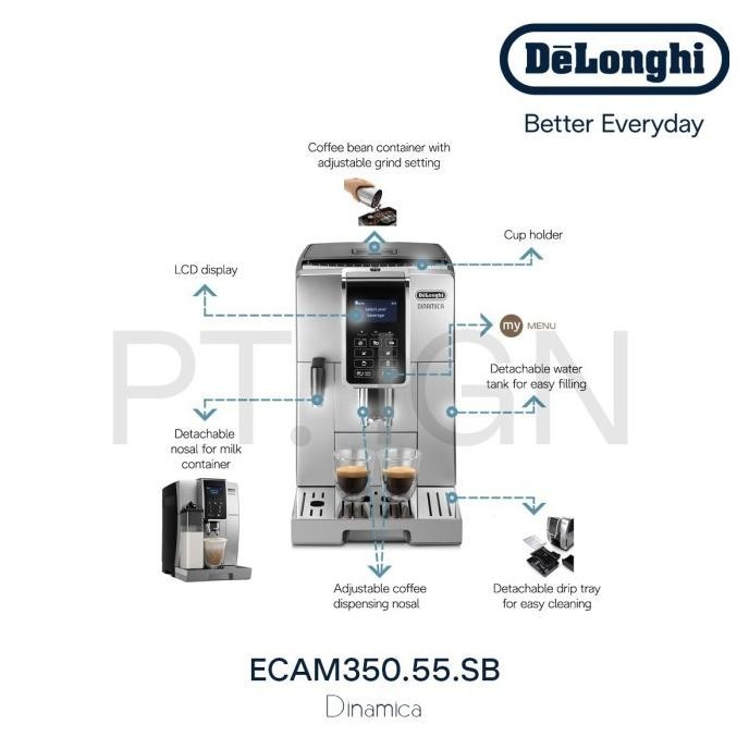 New Delonghi Ecam350.55.Sb Dinamica Mesin Kopi Otomatis Ecam 350 55 Atlisstore