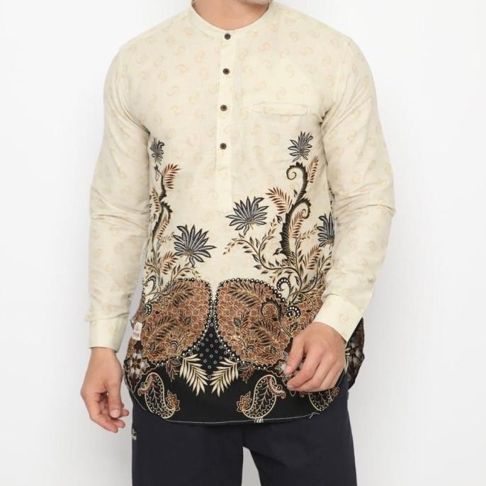 Kurta Batik Assyauqie - Koko Batik Lengan Panjang - Baju Batik Pria