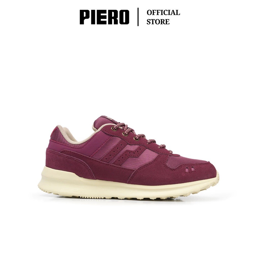 PIERO SEPATU SNEAKERS PRIA JOGGER PRM YEAR 8 BURGUNDY BROWN OFF WHITE PIEP21077