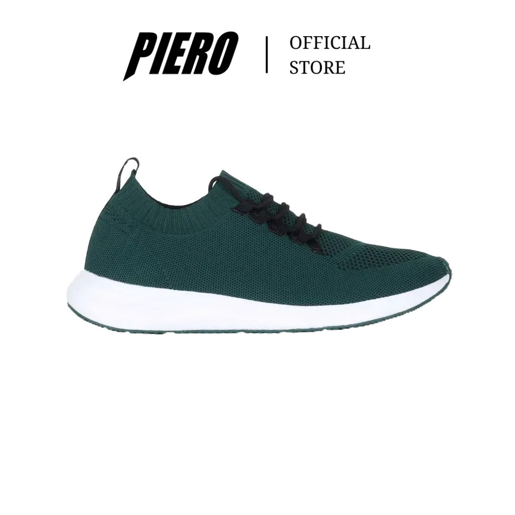 PIERO SEPATU SNEAKERS PRIA TERRASOCKS EVO GREEN BLACK WHITE P20604