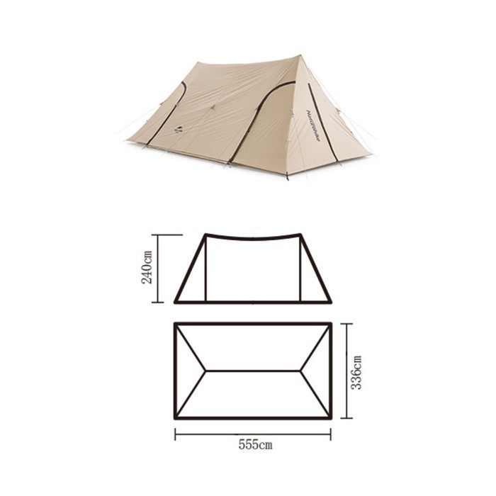 Tenda Kanopi Naturehike Nh20Tm008 Cloud Twin Canopy With Poles