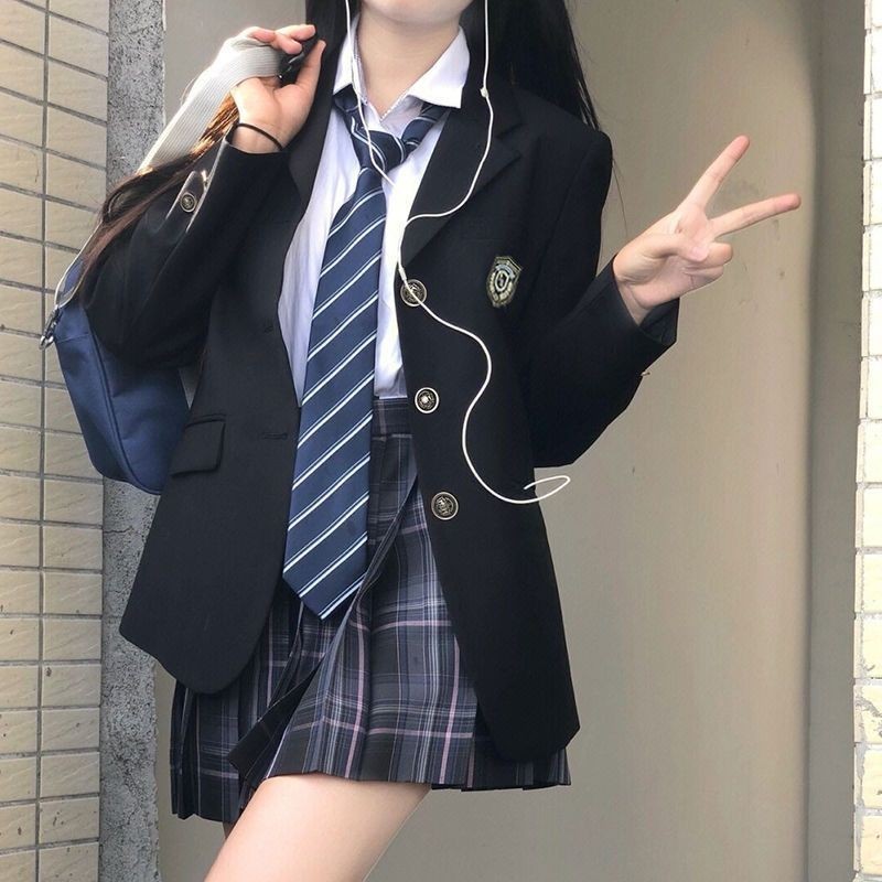 Jas Jaket Asli Asli Jepang Gaya Universitas Siswa untuk Sekolah Rasa Jas Mantel Atas