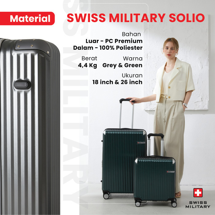 Swiss Military Solio Travel Luggage 18" & 26" - Tas Koper