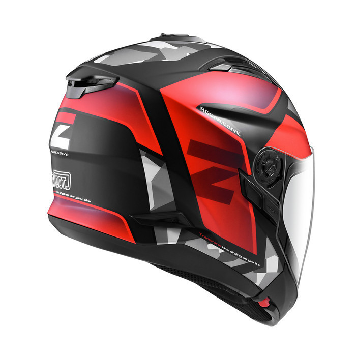 Zeus 613C Mblk Aj14 Red Modular Crossover Double Visor