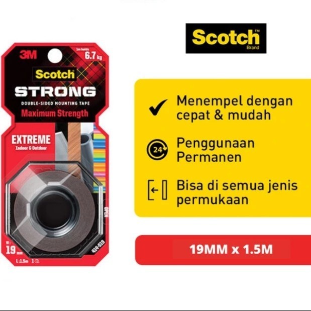 

MURAH Double Tape 3M Scotch Original USA Double Tip 3M Super Kuat Lengket