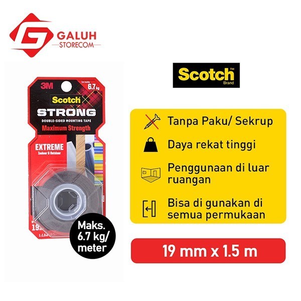 

HRG DISKON 3M Scotch Double Tape Strong Extreme Indoor Outdoor 414-S19