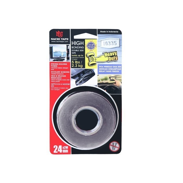 

HRG DISKON Double Side High Bonding Double Side Tape 24 mm x 2 meter Gray Abu