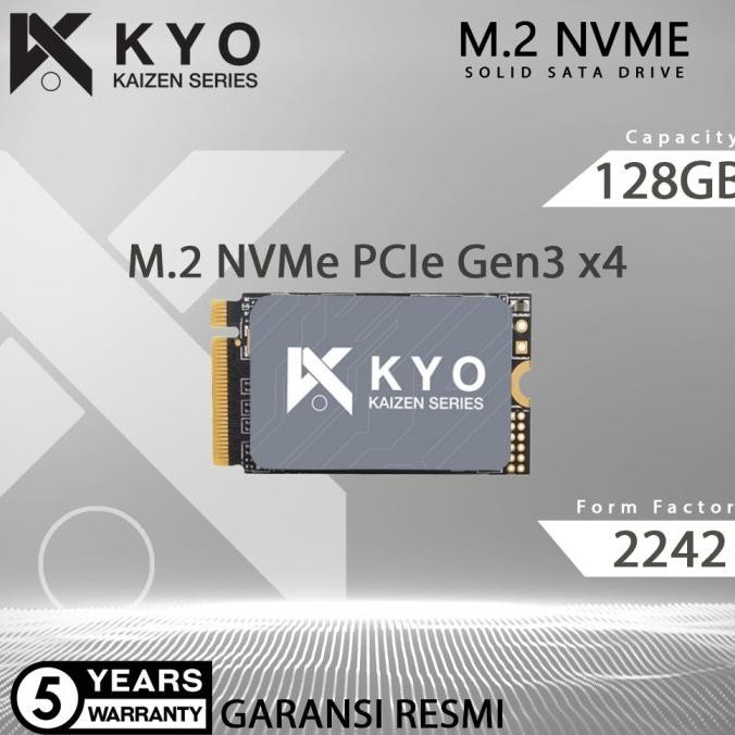 Nvme M.2 128Gb 2242 Kaizen Ssd Nvme M.2 Pcie Gen3 X4 Garansi Resmi 5Th
