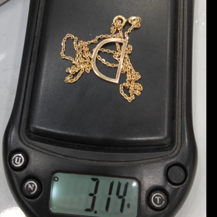 Kalung Huruf Emas Asli / Kalung Wanita (375) Kalung Rantai