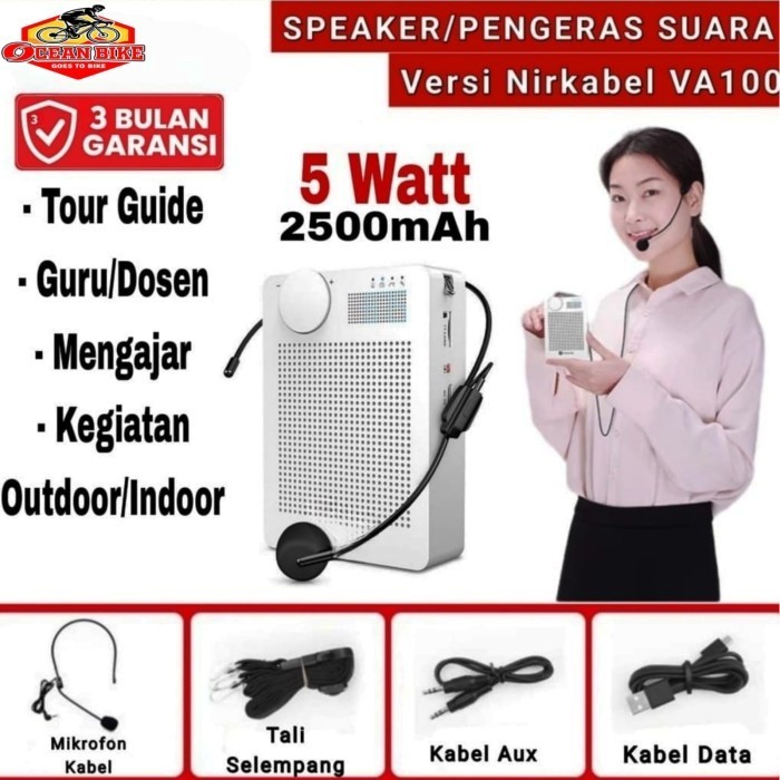 Speaker Pinggang Mini Mic Clip On Mengajar Tour Guide Murotal Mengaji