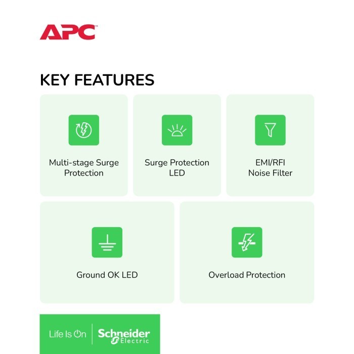 Apc Surge Protector Pm5Gr / Pm5-Gr Colokan Anti Petir
