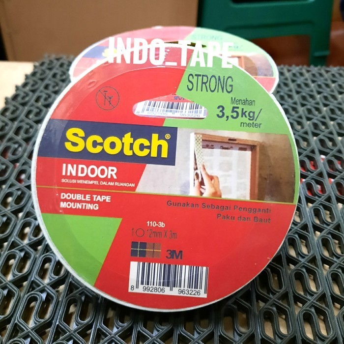 

TERMURAH Double Tape Mounting Scoth 12mm x 3mtr Original 3M -indor