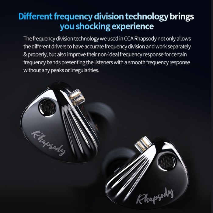 Cca Rhapsody Basshead In Ear Metal Earphone 2 Dd + 4Ba With Mic