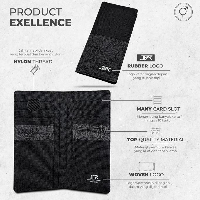 Jfr Neo Wallet - Dompet Pria Bahan Kanvas Army Jp62