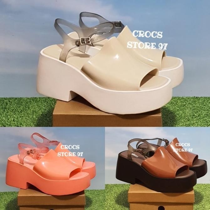 Melissa / Sepatu Sandal Melissa Pose Wedges / Sendal Wanita Wedges
